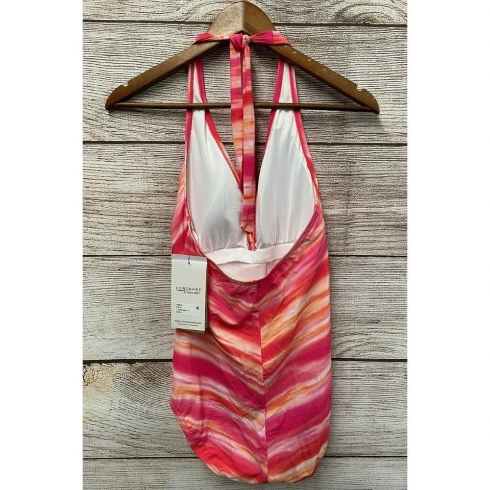 Swim Contours by Coco Reef Womens Size 8/32C Halter Shaping Swimsuit New - Picture 2 of 3